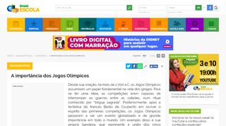 
                            4. A importância dos Jogos Olímpicos - Brasil Escola - Uol