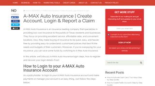 
                            7. A-MAX Auto Insurance | Create Account, Login & Report a Claim