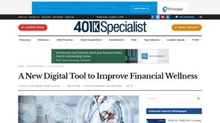 
                            8. A New Digital Tool to Improve Financial Wellness - 401K Specialist