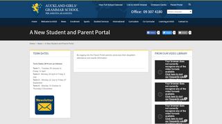 
                            3. A New Student and Parent Portal - Auckland Girls Grammar School