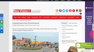 
                            11. A Peep Into Fort Portal Town - New Vision