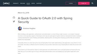 
                            3. A Quick Guide to OAuth 2.0 with Spring Security | Okta Developer