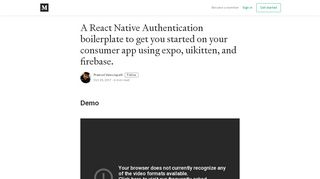 
                            3. A React Native Authentication boilerplate to get you started on your ...