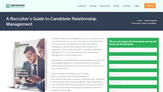 
                            1. A Recruiter's Guide to Candidate Relationship Management ...
