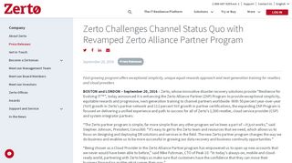 
                            9. A Revamped Zerto Alliance Partner Program | Zerto