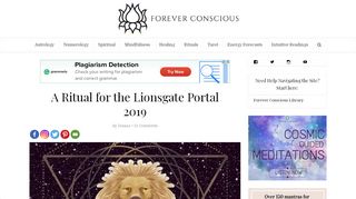 
                            3. A Ritual for the Lionsgate Portal 2019 - Forever Conscious