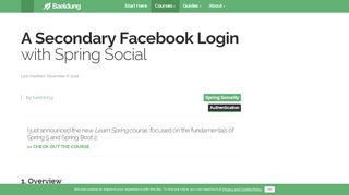 
                            6. A Secondary Facebook Login with Spring Social | Baeldung