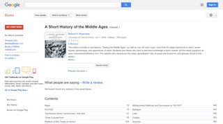 
                            8. A Short History of the Middle Ages