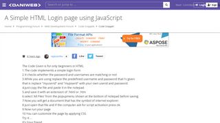 
                            4. A Simple HTML Login page using JavaScript - Web Development ...