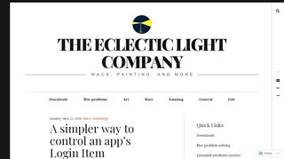 
                            5. A simpler way to control an app's Login Item – The Eclectic Light ...