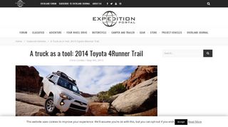
                            8. A truck as a tool: 2014 Toyota 4Runner Trail – Expedition Portal