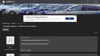
                            8. A websites opinion - profile of an Audi driver - AudiSRS.com