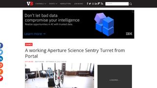 
                            9. A working Aperture Science Sentry Turret from Portal | VentureBeat