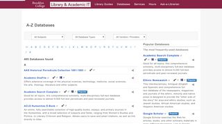 
                            1. A-Z Databases - Library Guides