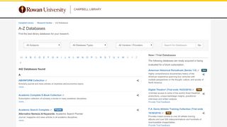 
                            8. A-Z Databases - Research Guides - Rowan University