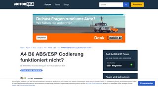 
                            1. A4 B6 ABS/ESP Codierung funktioniert nicht? - Start ...