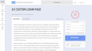 
                            2. A5 Custom Login Page | WP Plugin Directory