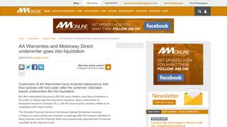 
                            8. AA Warranties and Motorway Direct underwriter goes into liquidation ...
