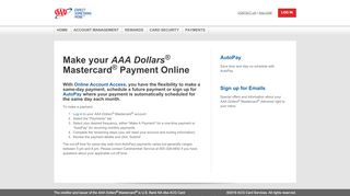 
                            11. AAA Dollars® Mastercard® | Payments