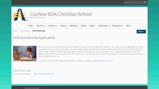 
                            7. AAA Scholarship Application : Cochise SDA …