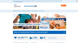 
                            7. Aachener Bank - Viele schaffen mehr - Startseite