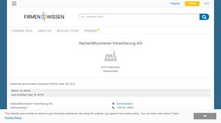 
                            3. AachenMünchener Versicherung AG, München - Credit Report