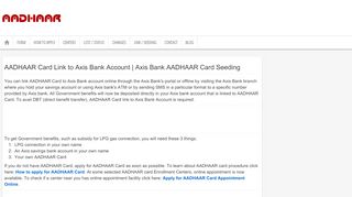 
                            8. AADHAAR Card Link to Axis Bank Account - aadharcardsuid.com