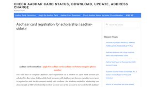
                            2. Aadhaar card registration for scholarship | aadhar-uidai ...