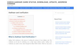 
                            7. Aadhaar card verification - Check Aadhar Card …