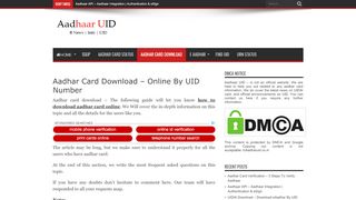 
                            8. Aadhar Card Download - Online By UID Number | UIDAI