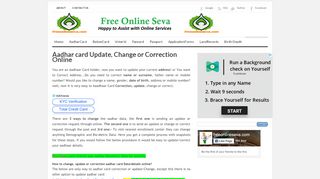 
                            11. Aadhar card Update, Change or Correction Online | FREE ...