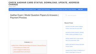 
                            3. Aadhar Exam | Model Question Papers & Answers | Payment ...