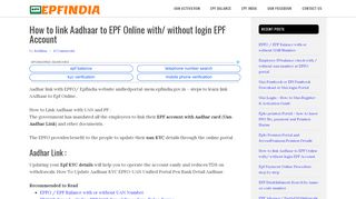 
                            5. Aadhar link to EPF Account Online with Uan Login …
