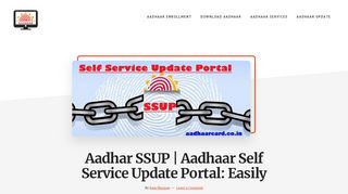 
                            4. Aadhar SSUP | Aadhaar Self Service Update Portal: Easily ...