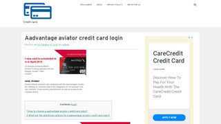
                            5. Aadvantage aviator credit card login - Credit card
