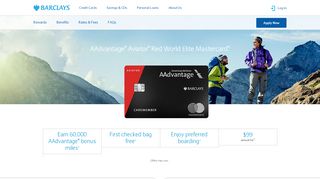 
                            6. AAdvantage® Aviator® Red World Elite Mastercard® | Barclays US