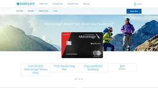 
                            4. AAdvantage® Aviator® Red World Elite Mastercard® | Barclays US