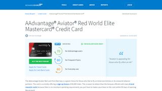 
                            8. AAdvantage Aviator Red World Elite MasterCard Review