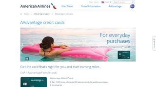 
                            7. AAdvantage credit cards − AAdvantage program − American ...