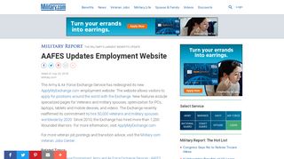 
                            4. AAFES Updates Employment Website | Military.com