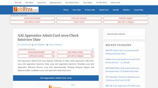 
                            9. AAI Apprentice Admit Card 2019 Check Exam …