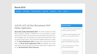 
                            6. AAI JE (ATC & Elec) Recruitment 2019 Online Application