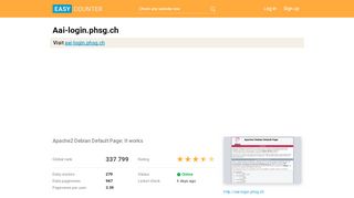 
                            8. Aai-login.phsg.ch: Apache2 Debian Default Page: It works