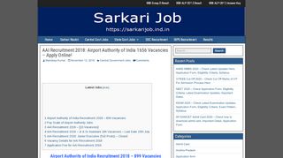 
                            1. AAI Recruitment 2018: Airport Authority of India 1656 ...