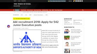 
                            7. AAI recruitment 2018: Apply for 542 Junior Executive posts ...