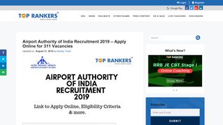 
                            8. AAI Recruitment 2018 | Exam Dates Announced