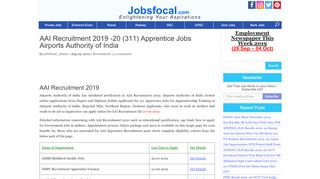 
                            7. AAI Recruitment 2019 -20 (311) Apprentice Jobs Airports …