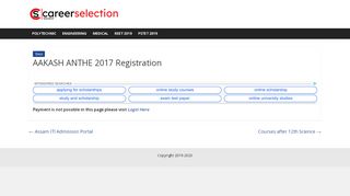 
                            9. AAKASH ANTHE 2017 Registration - …