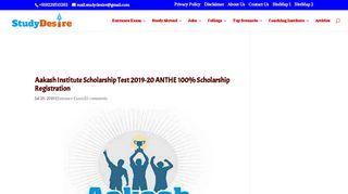 
                            9. Aakash Institute Scholarship Test 2019-20 Dates,Syllabus ...