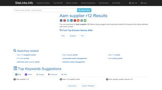 
                            6. Aam supplier r12 Results For Websites Listing - SiteLinks.Info